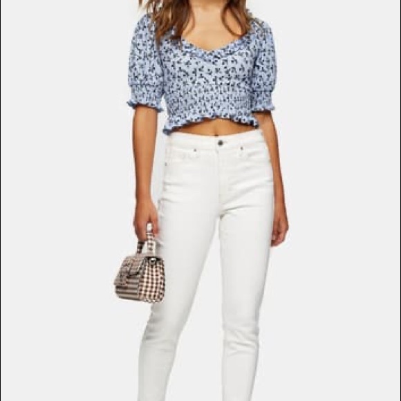 Topshop white denim Jamie jeans Petite W25/L28 - Picture 8 of 13